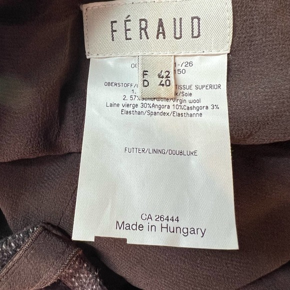 Feraud Pleated Mini Dress Womens Size 10 Brown Silk Strappy Sleeve Sweetheart - Picture 7 of 7